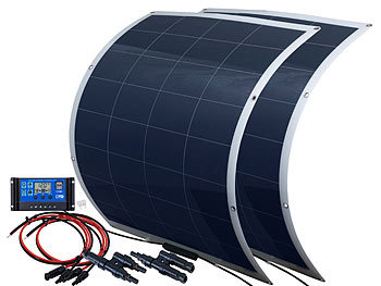 Solarmodul panel flexibel 2x 150W 300 Watt Wohnmobil flexibel Solaranlage Set 