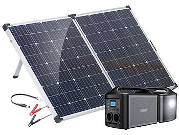 revolt Powerstation & Solar-Generator, 160W-Solarzelle, 561,6 Wh