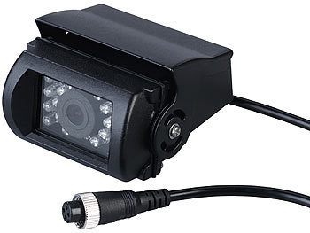 Lescars Front- und Rückfahrkamera mit XXL-Monitor 7" / 17,78 cm, 170°, IR