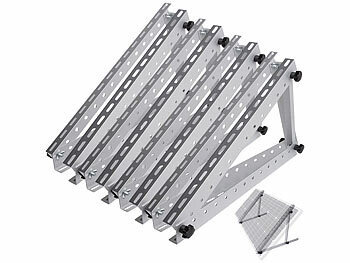 Solarpanel Wandhalterung: revolt 4er-Set verstellbare Aluminium-Solarpanel-Halterung 28" / 71 cm