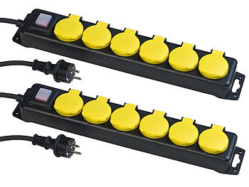 revolt Steckdosenleiste: 3-fach-Steckdose mit LED-Nachtlicht, 1x USB A QC,  1x USB C PD, weiß (Steckdosenleiste USB)