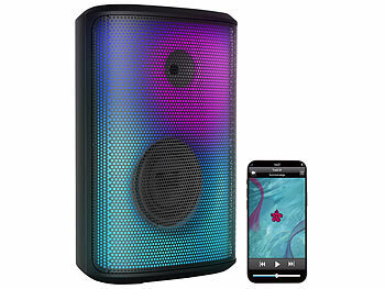 auvisio 2er-Set mobile Outdoor-PA-Partyanlagen & -Bluetooth-Boomboxen, 200 W