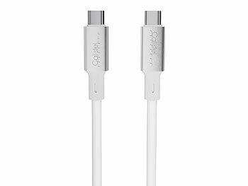 Callstel Ultraflexible Silikon-Lade-/Datenkabel USB-C/-C, 1 + 2 m, weiß