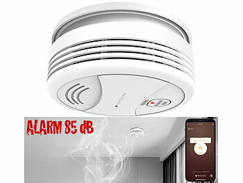 VisorTech 3er-Set WLAN-Rauchwarnmelder, weltweite App-Benachrichtigung, 85 dB