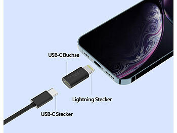 Callstel 6-teiliges USB-Adapter-Set, OTG-USB, Lightning, 60 Watt PD