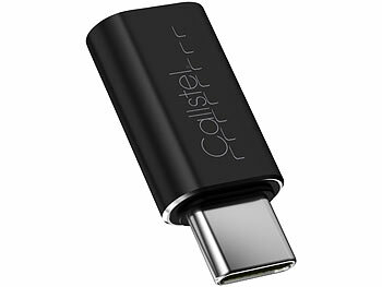 Callstel 2er-Set USB-Adapter, USB-C auf Lightning, Lightning auf USB-C, 10,5 W