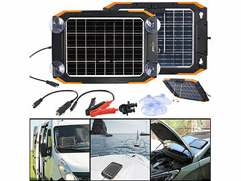 revolt Bifaziales Solar-Ladegerät für Kfz-/Wohnmobil-Batterien, 12 V, 13 Watt
