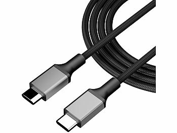 Callstel 2er-Set USB-C-Schnelllade-/Datenkabel, für PD bis 100 Watt, 0,5 m