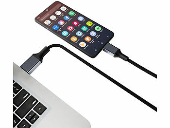 Callstel 2er-Set USB-C-Schnelllade-/Datenkabel, für PD bis 100 Watt, 0,5 m