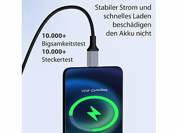 Callstel 2er-Set USB-C-Schnelllade-/Datenkabel, für PD bis 100 Watt, 0,5 m