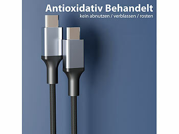 Callstel 2er-Set USB-C-Schnelllade-/Datenkabel, für PD bis 100 Watt, 0,5 m