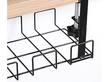 Callstel 8er-Set Kabelkorb, Steckdosenhalter & Organizer, schwarz