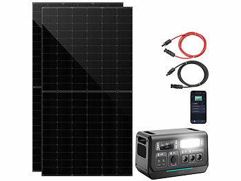 revolt On-Grid-Powerstation & Solar-Konverter 2.048Wh mit 2x 410-W-Solarmodul