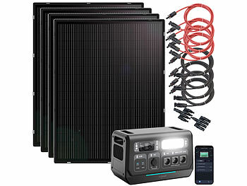 revolt On-Grid-Powerstation & Solar-Konverter 2.048Wh mit 4x 215-W-Solarmodul