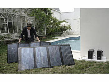 revolt WLAN-Mikroinverter mit 2,24-kWh-Akku, 2x 440-W-Solarmodul, Smart-Meter