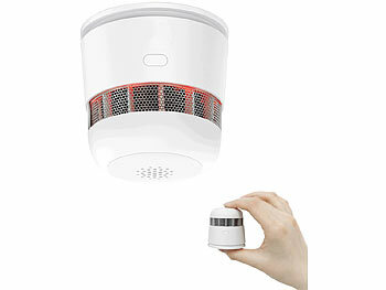VisorTech 2er-Set Mini-Rauchwarnmelder mit 10-Jahres-Batterie, 85 dB, Ø 52 mm