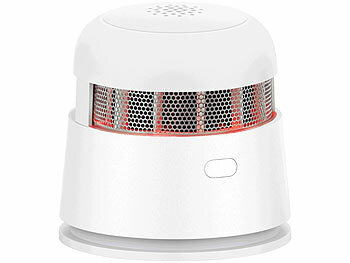 VisorTech 2er-Set Mini-Rauchwarnmelder mit 10-Jahres-Batterie, 85 dB, Ø 52 mm