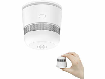 VisorTech 6er-Set Mini-Rauchwarnmelder, 85 dB Alarm, 10 Jahre Batterie, EN 1460