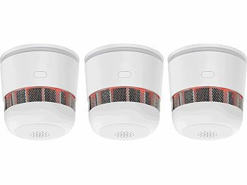VisorTech 6er-Set Mini-Rauchwarnmelder, 85 dB Alarm, 10 Jahre Batterie, EN 1460