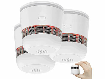 VisorTech 6er-Set Mini-Rauchwarnmelder, 85 dB Alarm, 10 Jahre Batterie, EN 1460