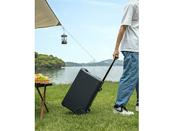 revolt Trolley-Powerstation, 2,56 kWh/50 Ah, 3.000 W, mit 2x 240-W-Solarpanel