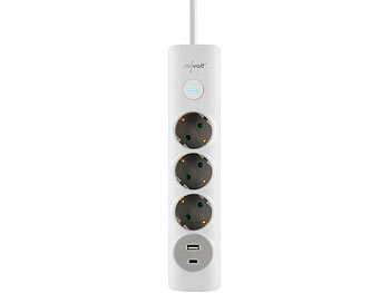 Steckdosenleiste mit USB Wandmontage