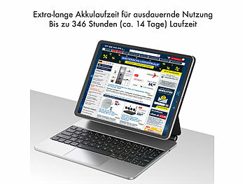 Hülle mit Beleuchteter QWERTZ-Tastatur für iPad