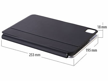 GeneralKeys Magnetische Tastatur-Hülle für 11"-iPads, QWERTZ, 346 Std. Laufzeit 
