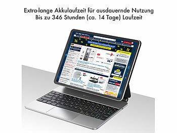 GeneralKeys Magnetische Tastatur-Hülle für 13"-iPads, QWERTZ, 346 Std. Laufzeit 