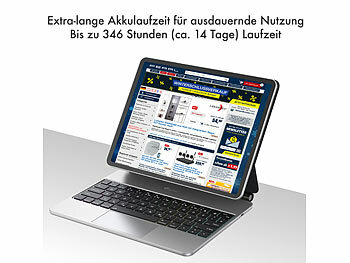 GeneralKeys Magnetische Tastatur-Hülle für 11"-iPad 2024, QWERTZ,346 Std. Laufzeit 