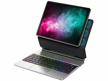 iPad Schutzhülle: GeneralKeys Magnetische Tastatur-Hülle für 11"-iPad 2024, QWERTZ,346 Std. Laufzeit 