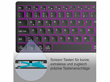 Tastatur mit Hintergrundbeleuchtung in 7 Farben 