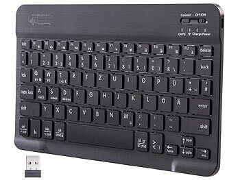 Keyboard: GeneralKeys Kompakte Multi-Device-Akku-Funktastatur mit Bluetooth, Scissor, QWERTZ