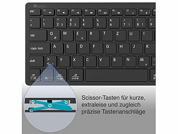 Kabellose Tastatur mit Scissor-Tasten und Akku 
