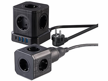 Mehrfachsteckdose mit USB-Ladeanschluss