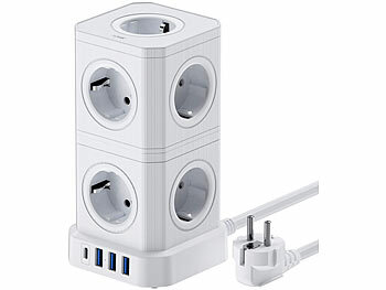 Mehrfachsteckdose Turm 9-fach