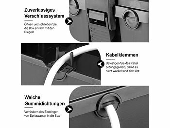Verlängerungskabel mit Aufbewahrungsboxen