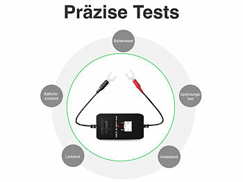 Lescars 4er-Set Kfz-Batterie-Wächter mit BT, App, für Batt. mit 6 - 48 Volt -
