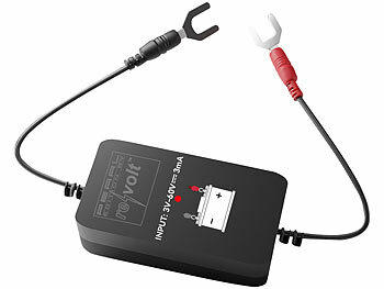 Lescars 4er-Set Kfz-Batterie-Wächter mit BT, App, für Batt. mit 6 - 48 Volt -
