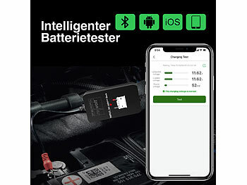 Lescars 4er-Set Kfz-Batterie-Wächter mit BT, App, für Batt. mit 6 - 48 Volt -