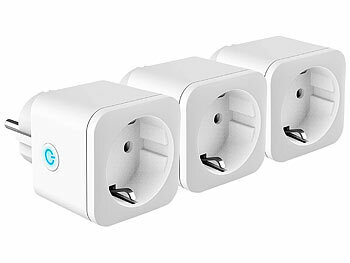 LiFePO4-Powerstation: revolt 3er-Set Smarte Energiemess-Stecker f. Powerstation HSG-2048, WLAN, App