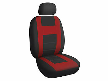 Lescars Sitzbezug Auto: 2er-Set 9-tlg. Autositzbezüge-Sets, Für 5-Sitzer, Rot (Sitzbezug Auto Universal