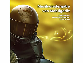Helm-Headset mit für Navi, Musik und Telefon, Bluetooth