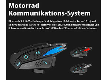 Motorrad-Headsets Intercom, Bluetooth