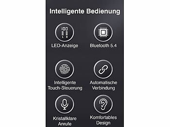 auvisio Kabellose In-Ear-Kopfhörer mit Ladecase, Noise-Cancelling, weiß