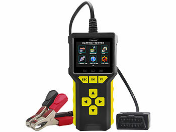 Lescars 2er-Set Profi-2in1-OBD2-Scanner & Batterie-Tester, HD-Farbdisplay