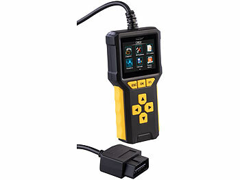 Lescars 2er-Set Profi-2in1-OBD2-Scanner & Batterie-Tester, HD-Farbdisplay