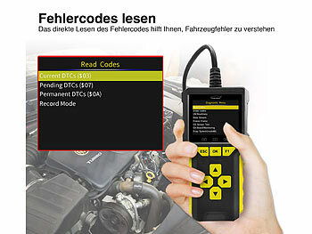 Lescars 2er-Set Profi-2in1-OBD2-Scanner & Batterie-Tester, HD-Farbdisplay