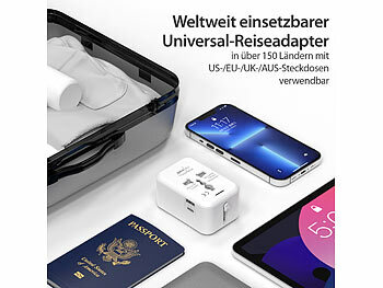 Reiseadapter mit Schnellladefunktion