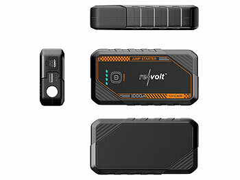 USB-Powerbank mit Kfz-Starthilfe für Überbrückung von Fahrzeugbatterien